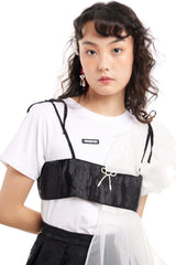 WOMEN'S TOP WITH HALF RUFFLES (TWO COLORS)