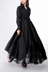 IRREGULAR CUT DRESS (TWO COLORS)