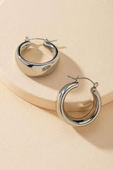 METAL HOOP EARRINGS (2 COLORS)