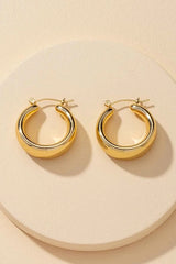 METAL HOOP EARRINGS (2 COLORS)