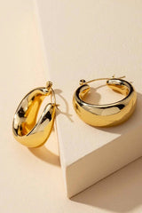 METAL HOOP EARRINGS (2 COLORS)