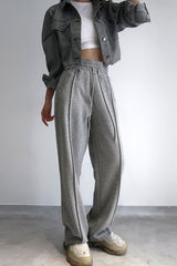 HIGH-WAISTED BAGGY SWEATPANTS ( 2 COLORS )