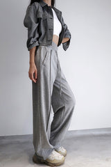 HIGH-WAISTED BAGGY SWEATPANTS ( 2 COLORS )