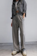 HIGH-WAISTED BAGGY SWEATPANTS ( 2 COLORS )