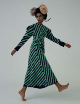 #PREORDER# GREEN MESH DRESS WITH RUFFLES