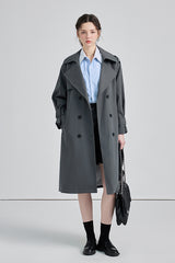 MID-LENGTH DOUBLE BREASTED TRENCH COAT
