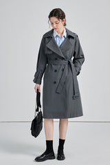 MID-LENGTH DOUBLE BREASTED TRENCH COAT