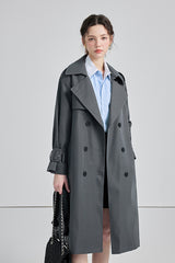 MID-LENGTH DOUBLE BREASTED TRENCH COAT