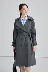 MID-LENGTH DOUBLE BREASTED TRENCH COAT
