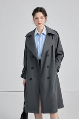 MID-LENGTH DOUBLE BREASTED TRENCH COAT