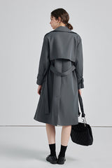 MID-LENGTH DOUBLE BREASTED TRENCH COAT