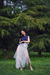 MESH SKIRT WITH RIBBON DECORATION FAIRY SKIRT