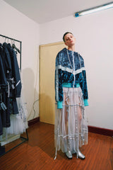 MESH SKIRT WITH RIBBON DECORATION FAIRY SKIRT