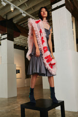 SLIP DRESS WITH FLOUNCES