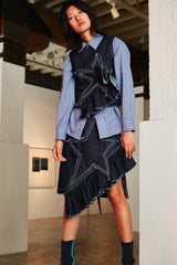 DENIM SUIT WITH STARS ON CHEST