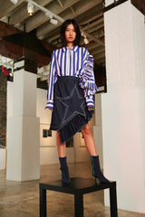 STRIPED SHIRT WITH RUFFLES ON SLEEVE