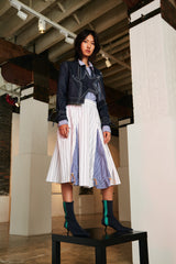 DENIM TOP WITH STARS ON CHEST