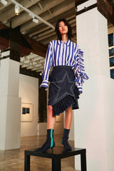 DENIM SUIT WITH STARS ON CHEST