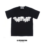 T-SHIRT WITH A FUNNY EXPRESSION WITH LACE EYELASHES