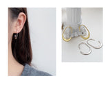 WHITE GOLD/ 18K GOLD CHIC EARRINGS