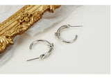 WHITE GOLD/ 18K GOLD BOW-KNOT EARRINGS