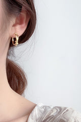 WHITE GOLD/ 18K GOLD BOW-KNOT EARRINGS
