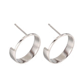 WHITE GOLD/ 18K GOLD CIRCLE EARRINGS