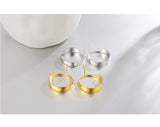 WHITE GOLD/ 18K GOLD CIRCLE EARRINGS