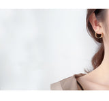 WHITE GOLD/ 18K GOLD CIRCLE EARRINGS