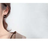 WHITE GOLD/ 18K GOLD CIRCLE EARRINGS