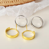 WHITE GOLD/ 18K GOLD CIRCLE EARRINGS