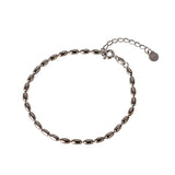 WHITE GOLD/ 18K GOLD CROP-SHAPED BRACELET