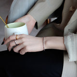 WHITE GOLD/ 18K GOLD CROP-SHAPED BRACELET