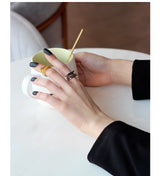 WHITE GOLD/ 18K GOLD MULTI-LAYERED RING