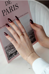 WHITE GOLD/ 18K GOLD MINIMALIST RING