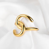 WHITE GOLD/ 18K GOLD KNOT RING