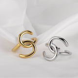 WHITE GOLD/ 18K GOLD KNOT RING