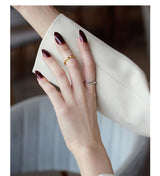 WHITE GOLD/ 18K GOLD MINIMALIST RING