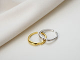 WHITE GOLD/ 18K GOLD MINIMALIST RING