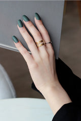 WHITE GOLD/ 18K GOLD MINIMALIST RING