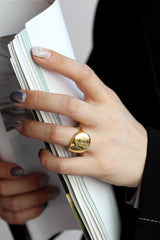 WHITE GOLD/ 18K GOLD MINIMALIST RING