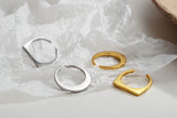 WHITE GOLD/ 18K GOLD MINIMALIST RING