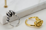 VINTAGE SILVER/ 18K GOLD TWIST RING