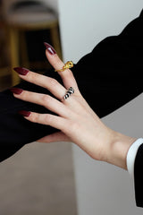 VINTAGE SILVER/ 18K GOLD TWIST RING