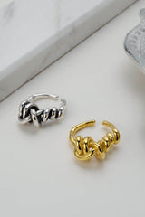 VINTAGE SILVER/ 18K GOLD TWIST RING