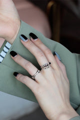 WHITE GOLD/ 18K GOLD MINIMALIST RING