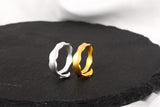 WHITE GOLD/ 18K GOLD LEAF RING