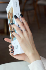 WHITE GOLD/ 18K GOLD LEAF RING