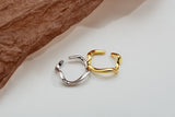 WHITE GOLD/ 18K GOLD CURVED RING