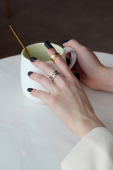 WHITE GOLD/ 18K GOLD CHIC RING